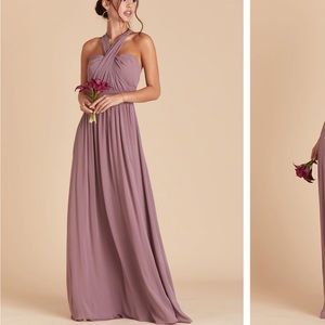 Birdy Grey Mauve Chiffon Grace Convertible Dress; Size XS